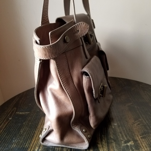 Tarnish Norstrom Distressed Brown Satchel Purse - Picture 5 of 8